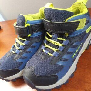 Children Unisex Merrell Kids Moab Speed 2 Mid Waterproof Kid shoes boots US 11